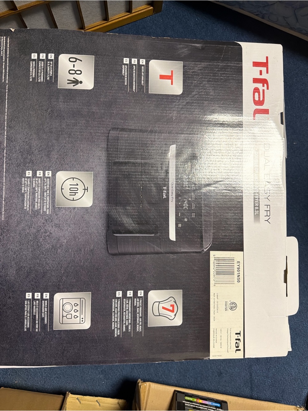 T-fal Black Digital Air Fryer - Countertop Healthy Cooking